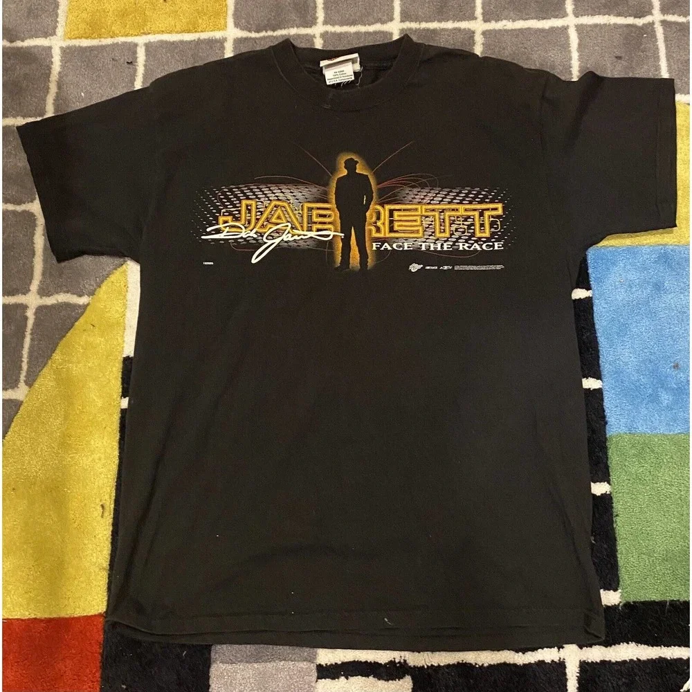 Vintage Winner's Circle Dale Jarrett NASCAR Face The Race T-Shirt Size Large - Picture 1 of 4